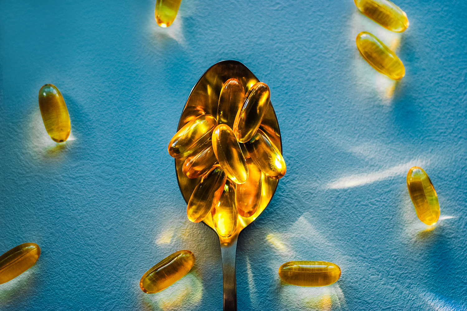 capsules of fish oil supplement
