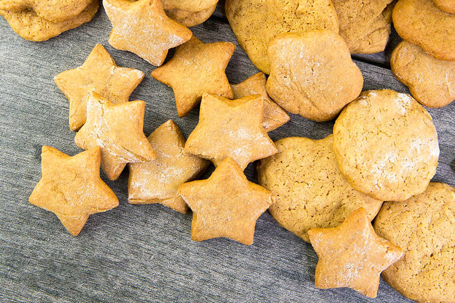 ginger cookies cut into star shapes