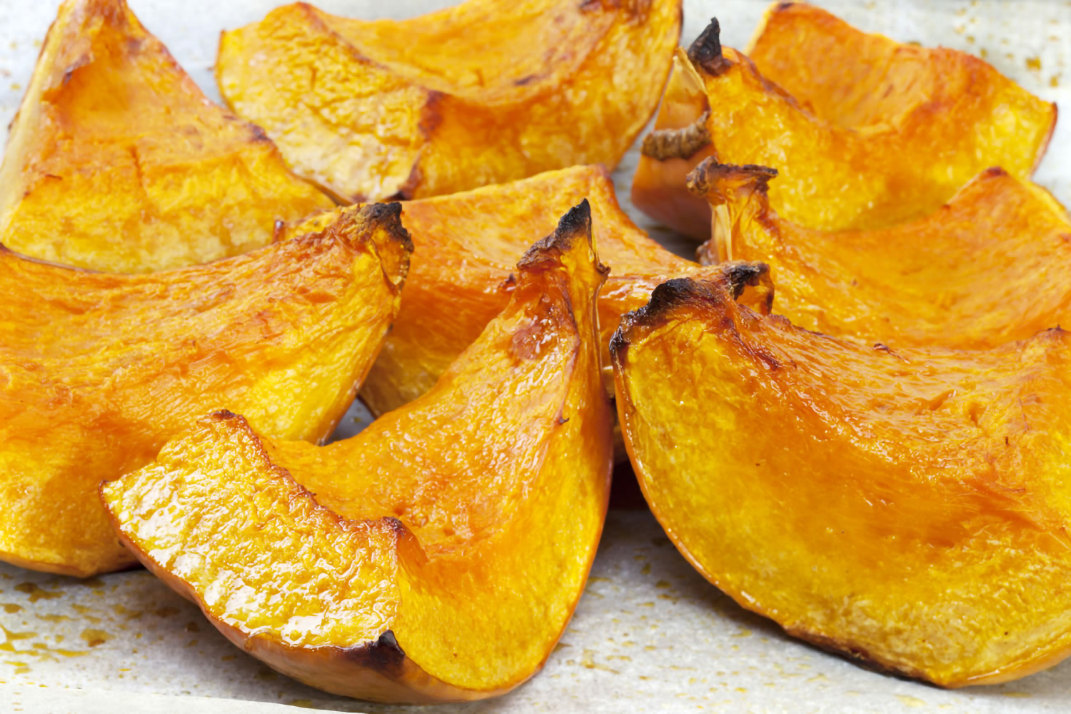 wedges of roasted pumpkin