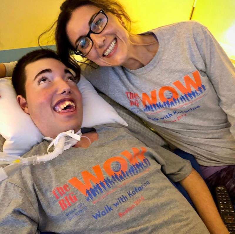 Jovan getting hugged by his aunt Aleks