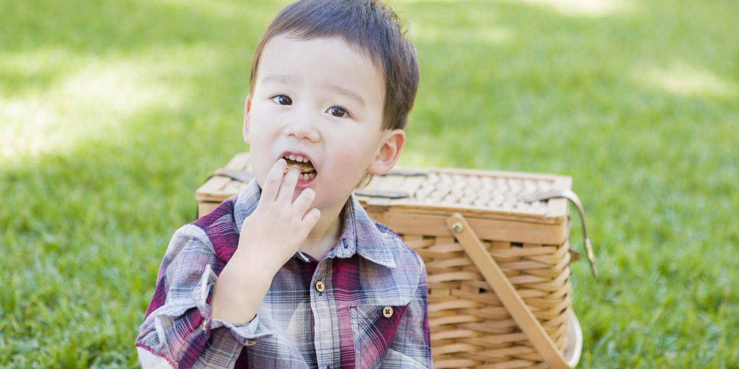 Toddler Eating a Snack