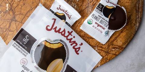 a bag of peanut butter cups