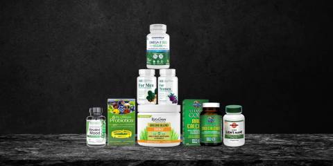 a collection of all-natural supplements and superfoods for energy and clarity