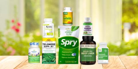 a collection of all-natural supplements and some gum