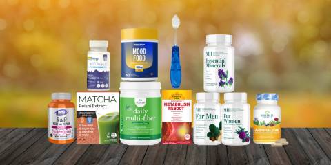 a collection supplements and superfoods