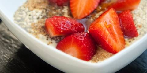 gluten-free porridge with berries and nuts