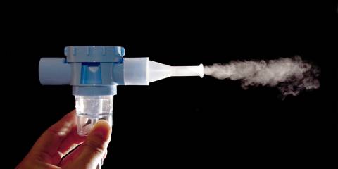 a nebulizer for administering drugs to the lungs