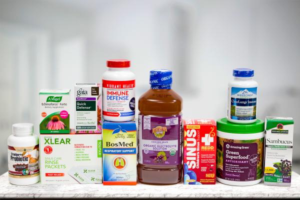 A collection of all-natural immunity supplements and other products