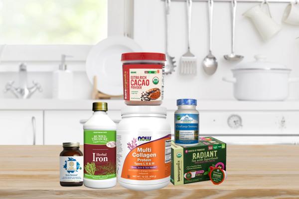 a variety of all-natural supplements and superfoods